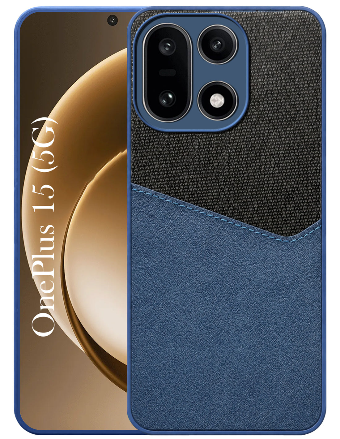 For OnePlus 15 5G Back Cover Case (Dual PU Leather Stitch | Professional Minimalist | Soft and Flexible)