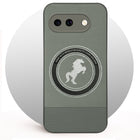 For Google Pixel 9A PU Leather Finish Back Cover Case (Professional Minimalist Texture | MagSafe Compatile | Camera Protection | Sleek Sober Formal)