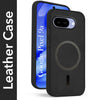 For Google Pixel 9A Back Cover Case Leather Finish (MagSafe Compatible Wireless Charging | Soft Touch | Camera Bump Protection)