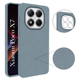 For Xiaomi Poco X7 Back Cover Case (Glass Like Camera Protection | Leather Feel | Minimalist Professional Grip)
