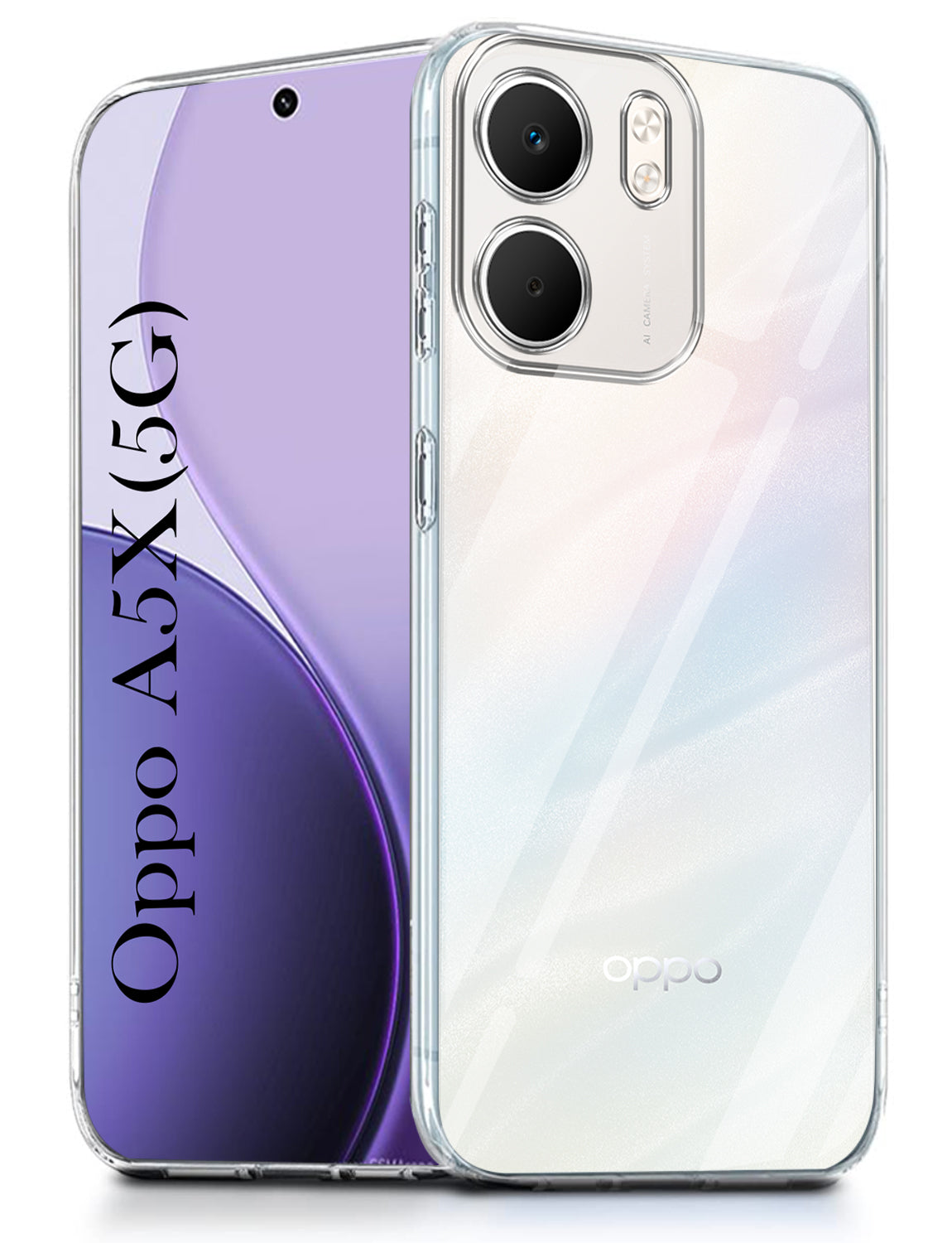 For Oppo A5X Back Cover ( Silicone Clear Shockproof Case with Camera Protection | Soft and Flexible | Transparent)