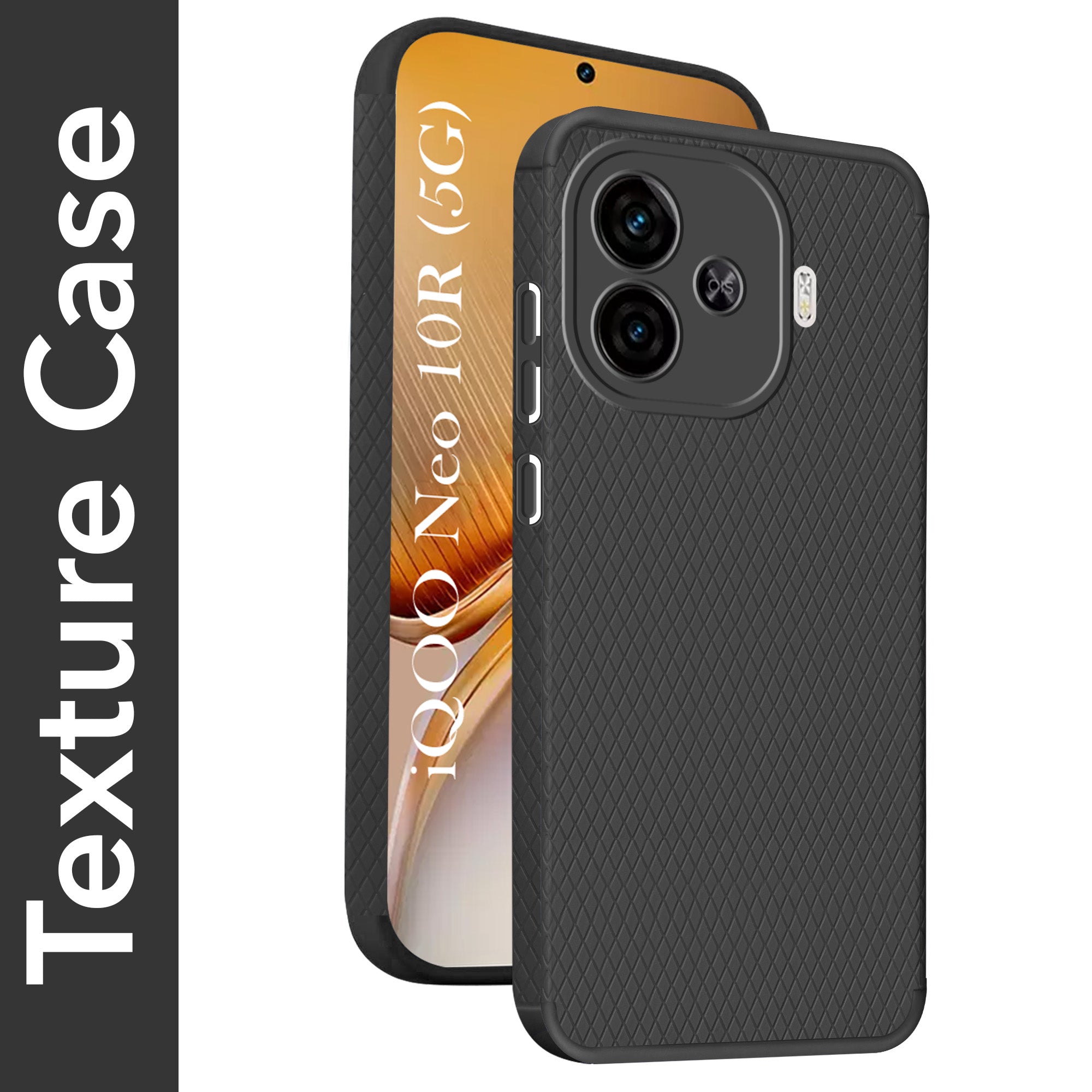 For Vivo iQOO Neo 10R Back Cover Case Liquid Silicone (Camera Protection | Side Grip Texture | Soft and Flexible)