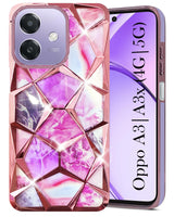 For Oppo A3X (4G/5G) | Oppo A3 5G  Back Cover Case ( Dual Design Glitter Sparkle and Detachable Diamond Print Case | Soft and Flexible)