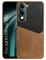 For Vivo iQOO Z10 Lite Back Cover Case (Dual PU Leather Stitch | Professional Minimalist | Soft and Flexible)