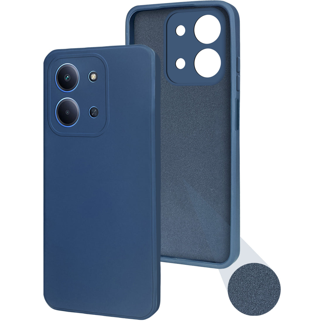 For Poco C85 5G Back Cover Case (Matte Finish Silicone with Inside Fiber Cloth)