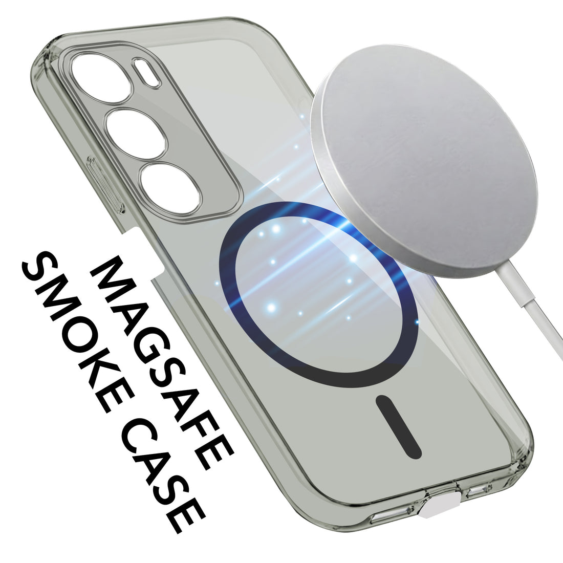 For Vivo Y29 Back Cover Case Lifetime Anti-Yellow MagSafe Compatible Clear (Sleek Hard Crystal | Shockproof and Camera Protection)