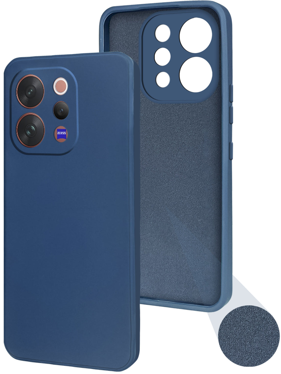 For Vivo V70 | Vivo V70 Elite 5G Back Cover Case (Matte Finish Silicone with Inside Fiber cloth)