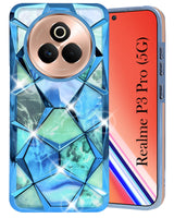 For Realme P3 Pro Back Cover Case (Dual Design Glitter Sparkle and Detachable Diamond Print Case | Soft and Flexible)