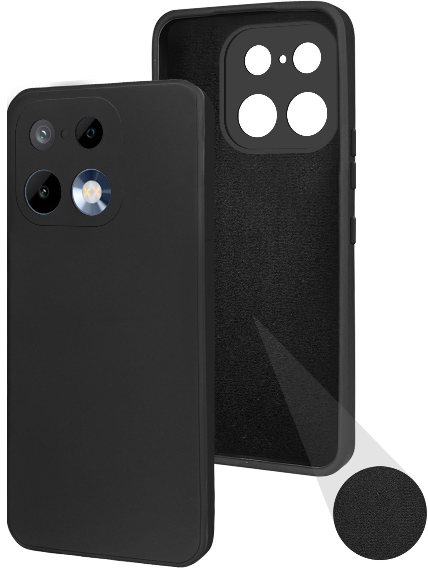 For Realme 16 Pro Back Cover Case (Matte Finish Silicone with Inside Fiber cloth)