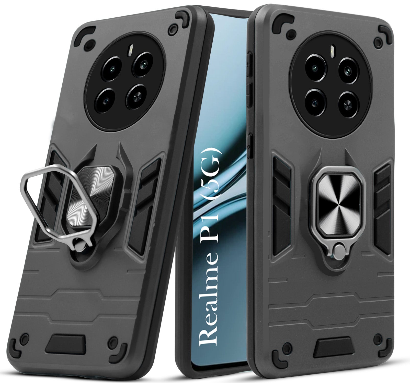 For Realme P1 5G Back Cover Case (Shockproof Polycarbonate Dual Layer Hybrid Armor)