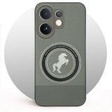 For Vivo V60 | Vivo T4 Pro Back Cover Case PU Leather Finish (Professional Minimalist Texture | MagSafe Compatile | Camera Protection | Sleek Sober Formal)