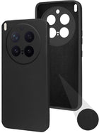 For Vivo X300 Pro Back Cover Case (Matte Finish Silicone with Inside Fiber cloth)