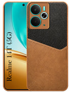 For Realme 14T Back Cover Case  (Dual PU Leather Stitch | Professional Minimalist | Soft and Flexible)