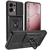For Oppo F31 5G | Oppo F33 5G Back Cover Case Hybrid Armor (Sliding Shutter Camera Protection | Polycarbonate |Ring Holder Kickstand)