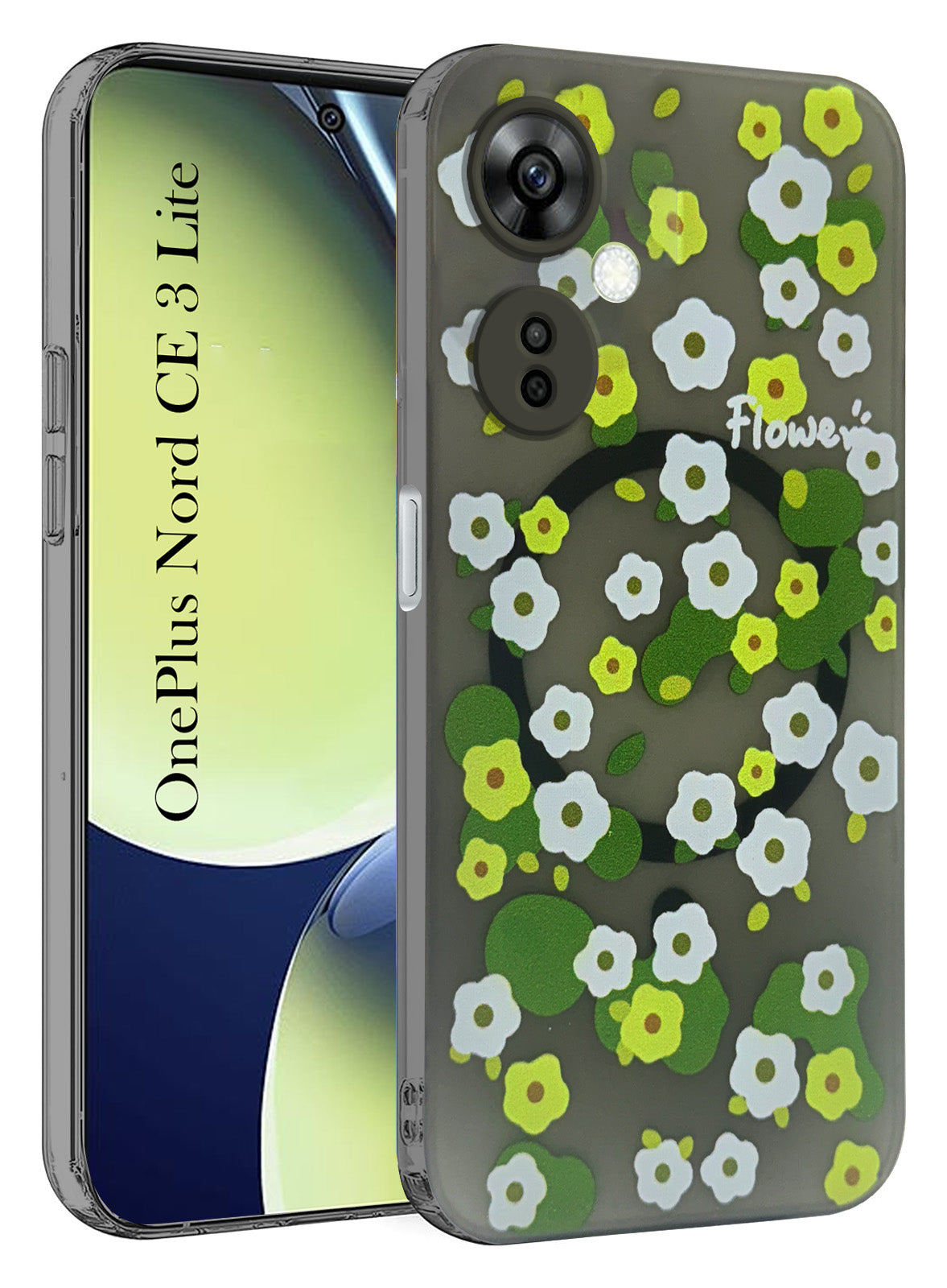 Custodia Per OnePlus Nord CE 3 Lite Con Fiori Trasparenti | Morbido Silicone TPU | Cover Protettiva Con Disegni Floreali - 4