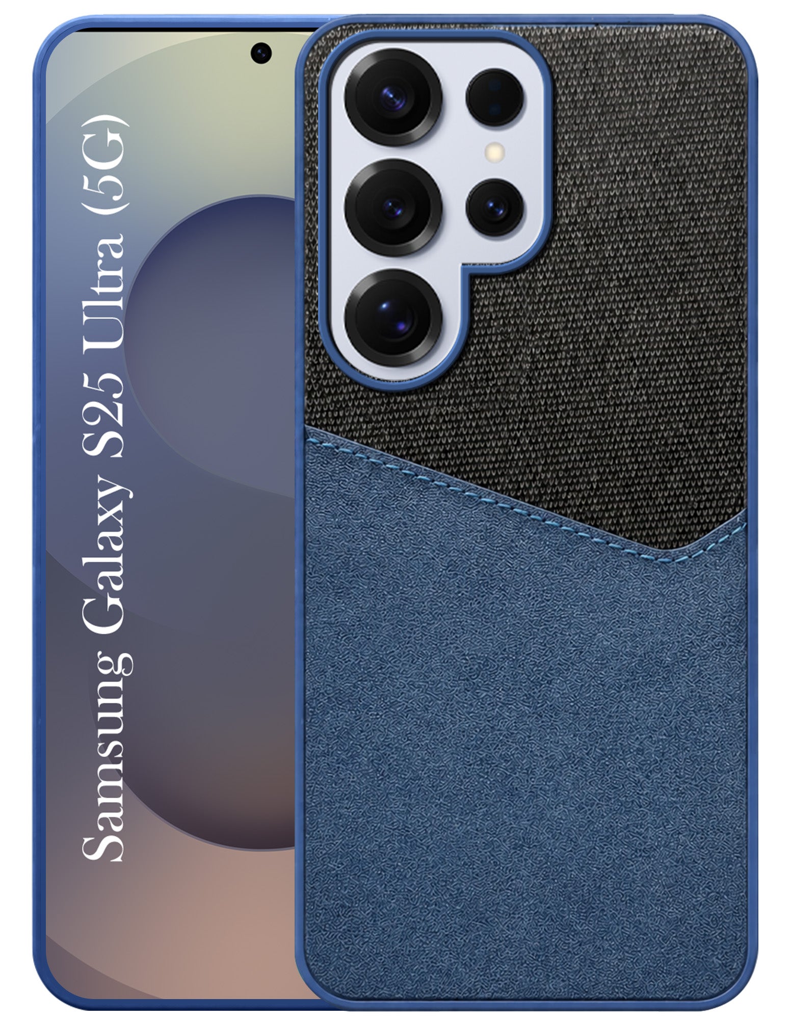 For Samsung Galaxy S25 Ultra Back Cover Case (Dual PU Leather Stitch | Professional Minimalist | Soft and Flexible)