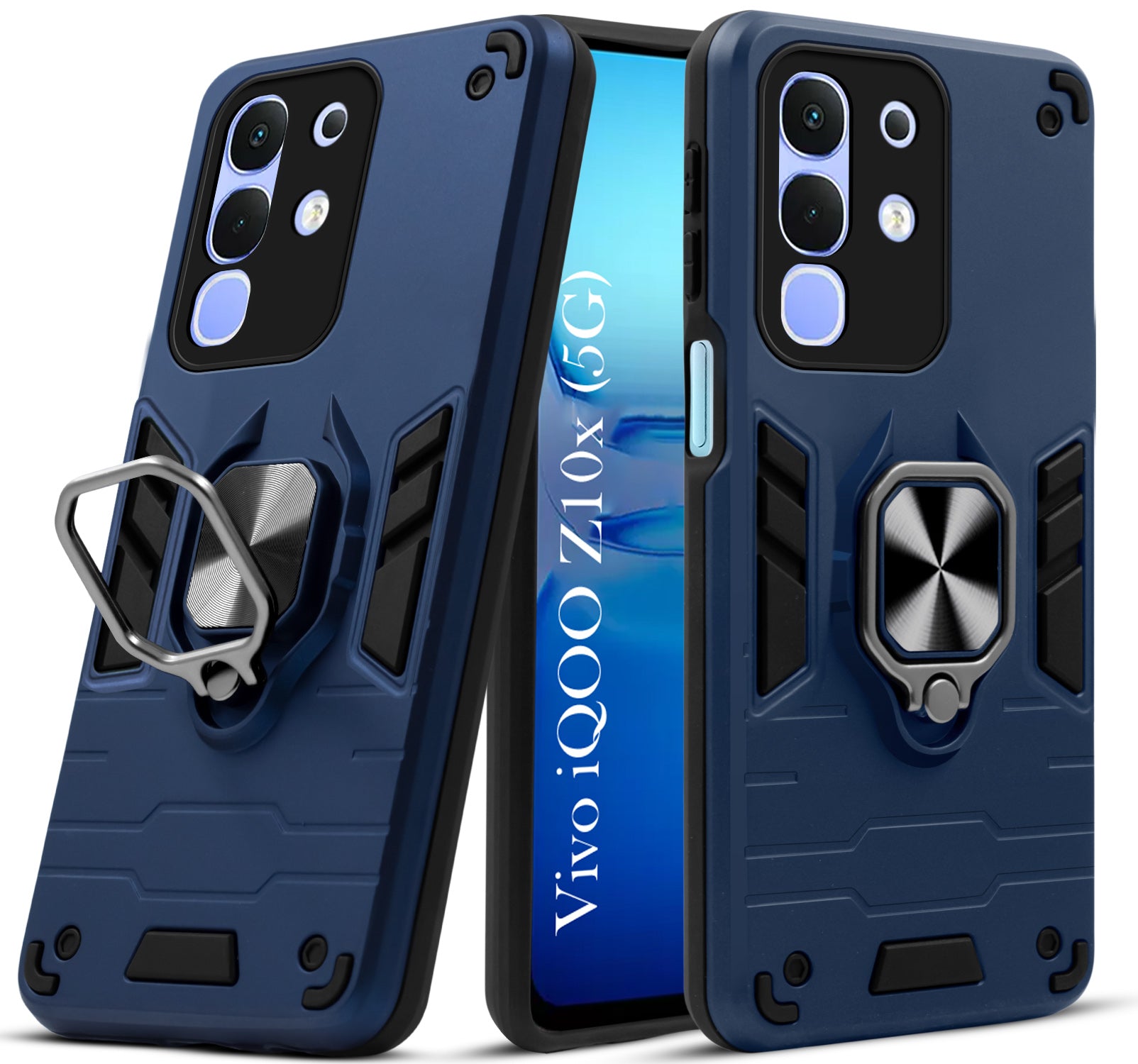 For Vivo iQOO Z10x Back Cover Case (Shockproof Polycarbonate Dual