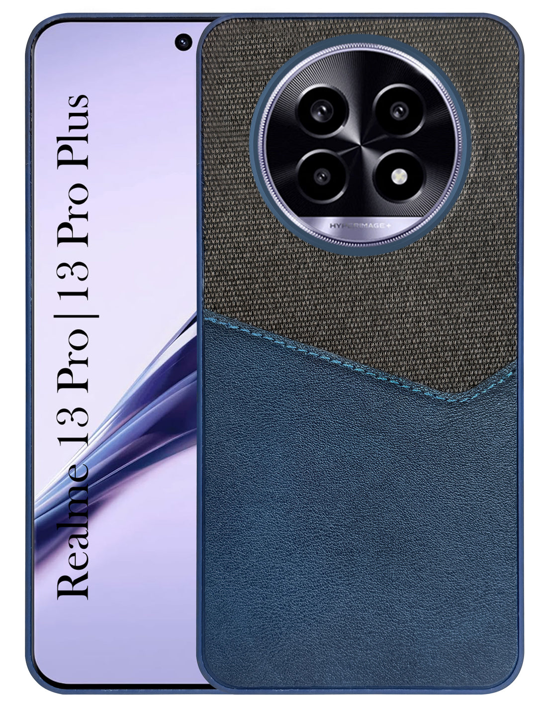 For Realme 13 Pro | 13 Pro Plus Back Cover Case (Dual PU Leather Stitch | Professional Minimalist | Soft and Flexible)