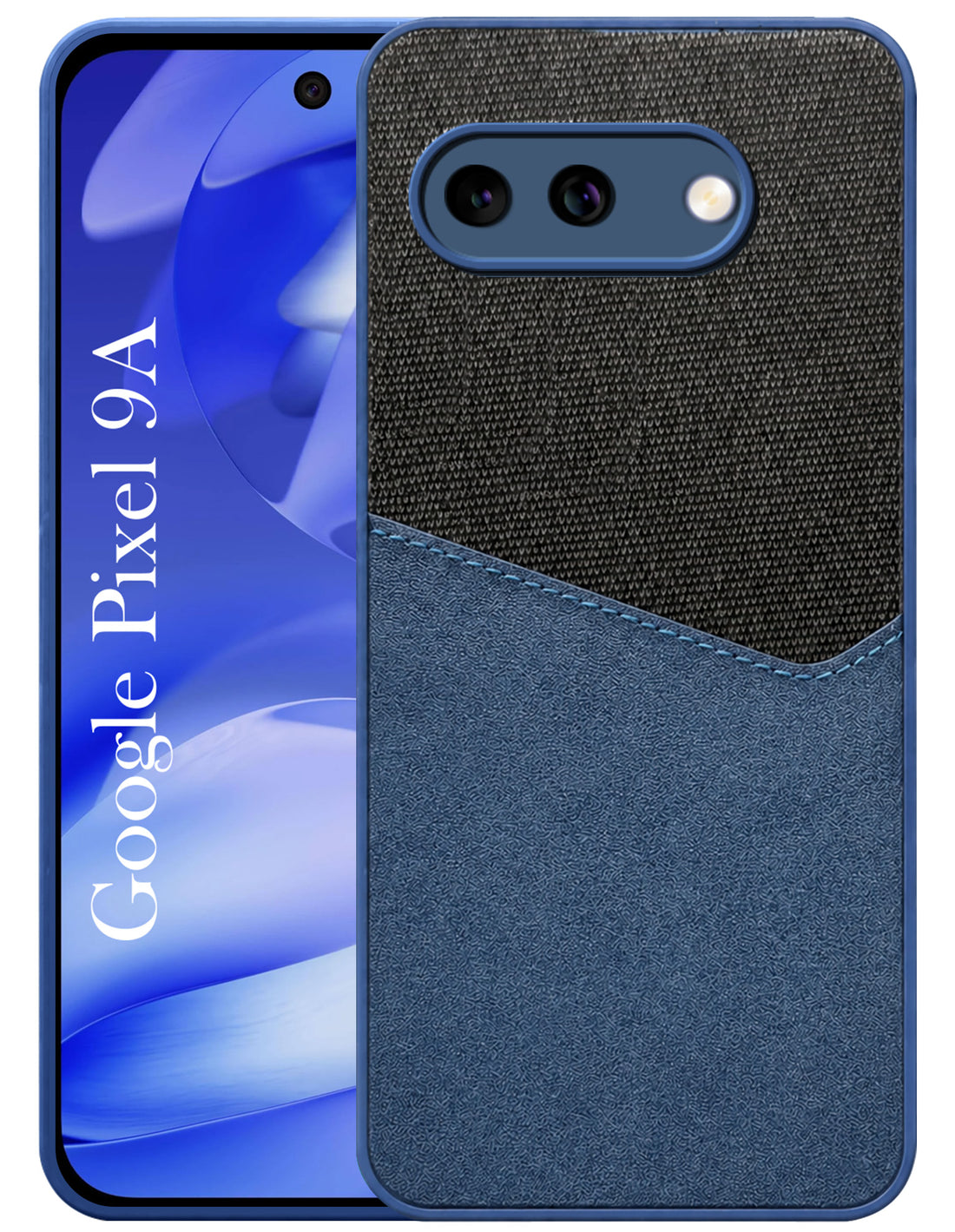 For Google Pixel 9A Back Cover Case (Dual PU Leather Stitch | Professional Minimalist | Soft and Flexible)