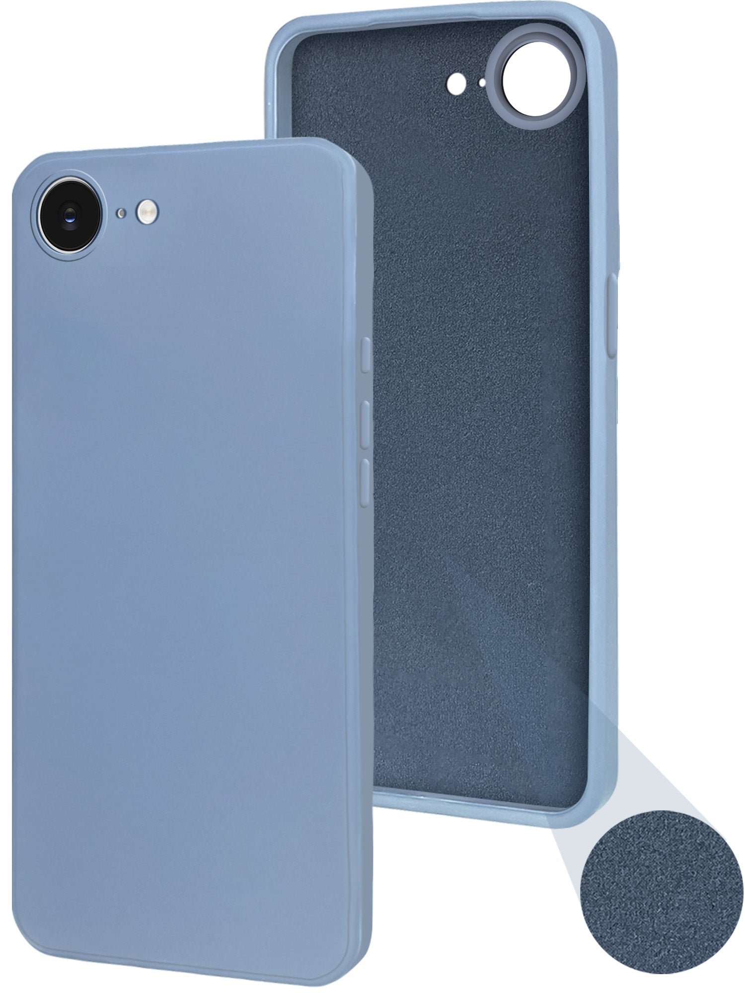For Apple iPhone 16e | iPhone 17e Back Cover Case (Matte Finish Silicone with Inside Fiber cloth)