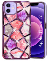 For Apple iPhone 12 Back Cover Case (Dual Design Glitter Sparkle and Detachable Diamond Print Case | Soft and Flexible)