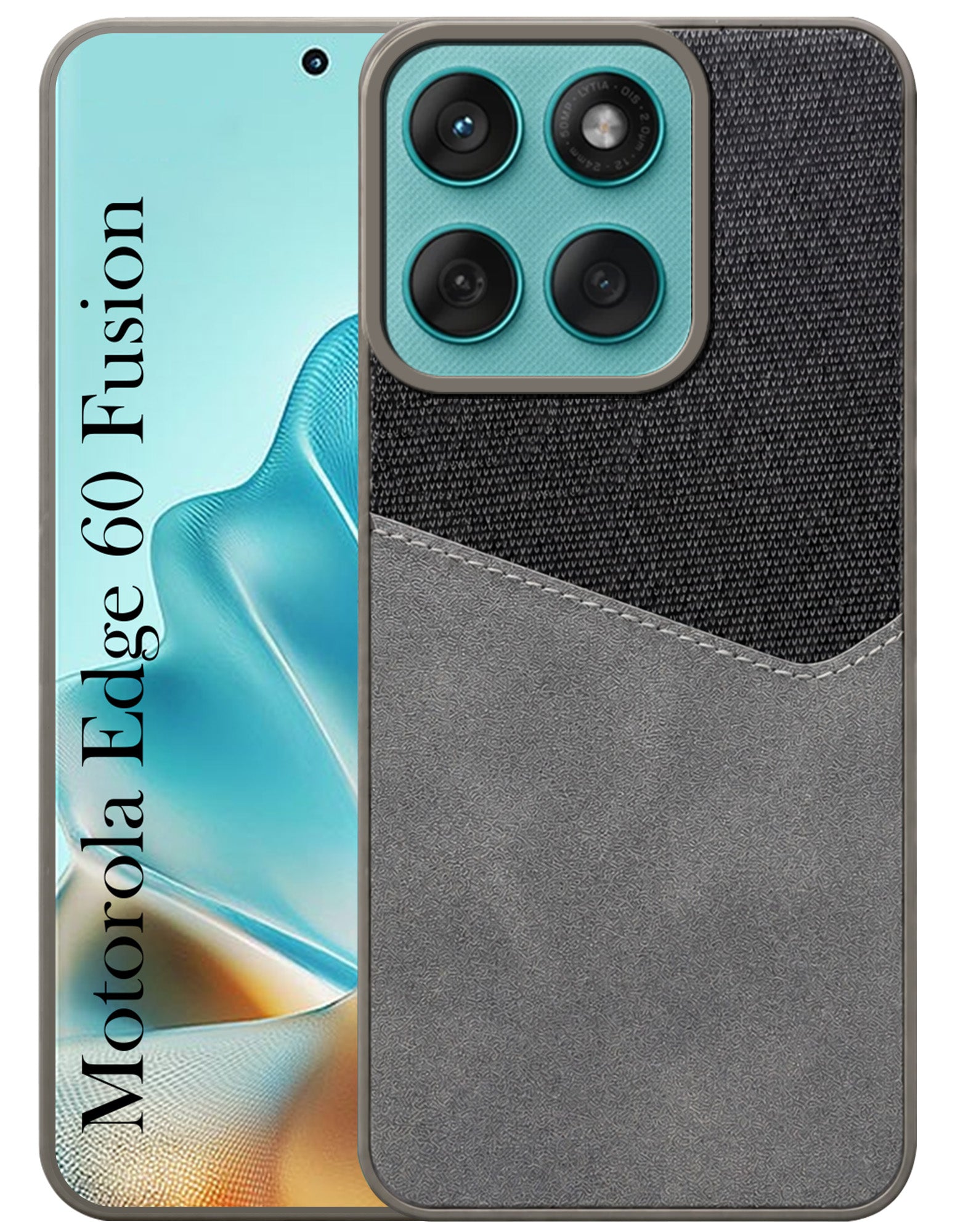 For Motorola Moto Edge 60 Fusion Back Cover Case (Dual PU Leather Stitch | Professional Minimalist | Soft and Flexible)