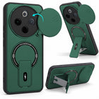 For Vivo iQOO Z10 Back Case Cover Metallic (Hybrid Armor Kickstand | Sliding Shutter Camera Protection | MagSafe Compatible)