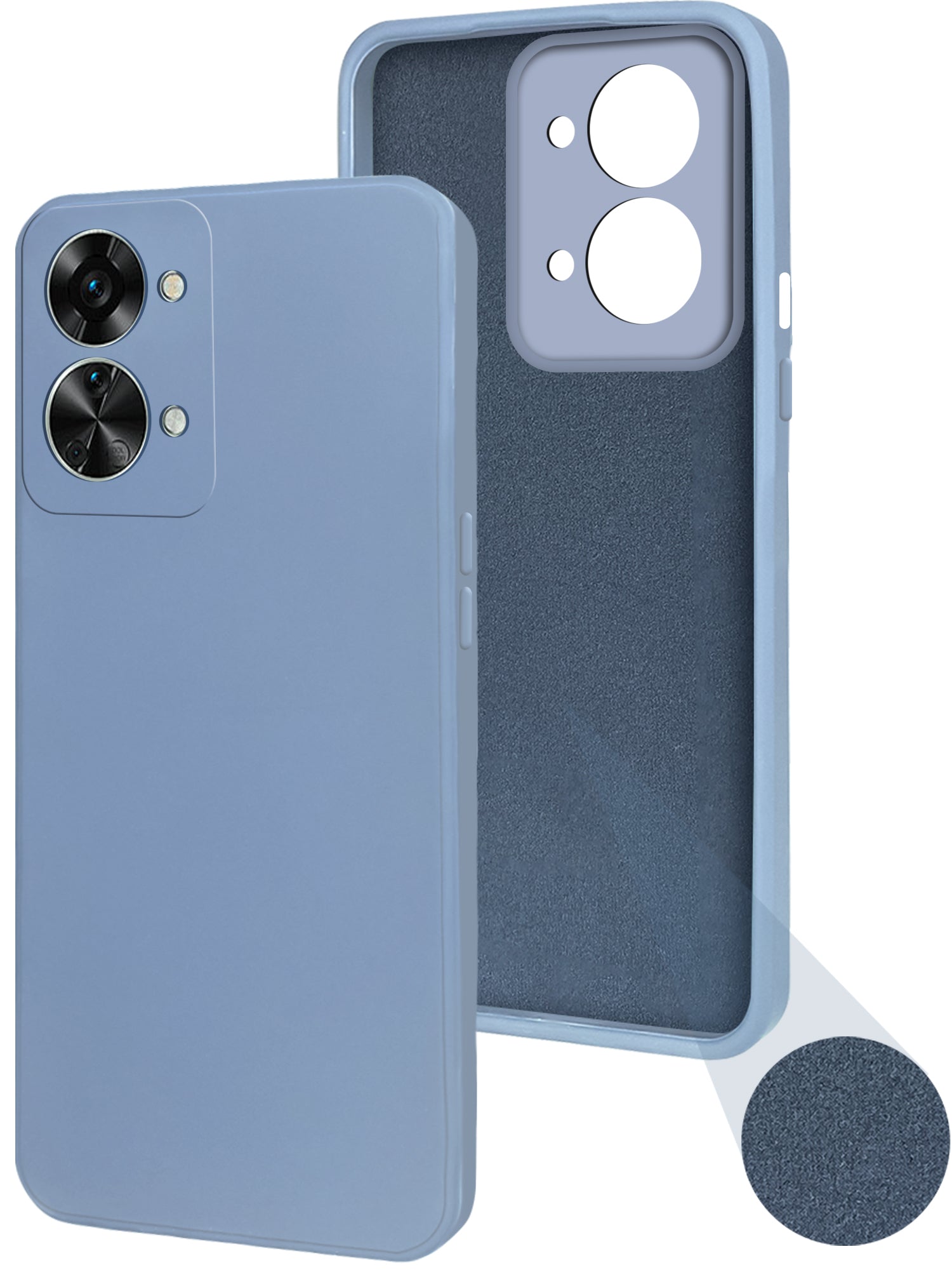 For OnePlus Nord 2T 5G Back Cover Case (Matte Finish Silicone with Inside Fiber Cloth)