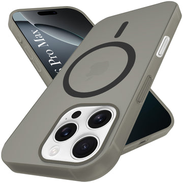 For Apple iPhone 16 Pro Max Back Cover Case (Frosted Matte Feel | MagSafe Compatible Wireless Charging | Polycarbonate Material)