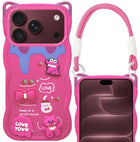 For Apple iPhone 18 Pro Max Back Case Cover Strap (3D Embossed Figures | Strap Holder | 360* Soft Cushion with Camera Bump)