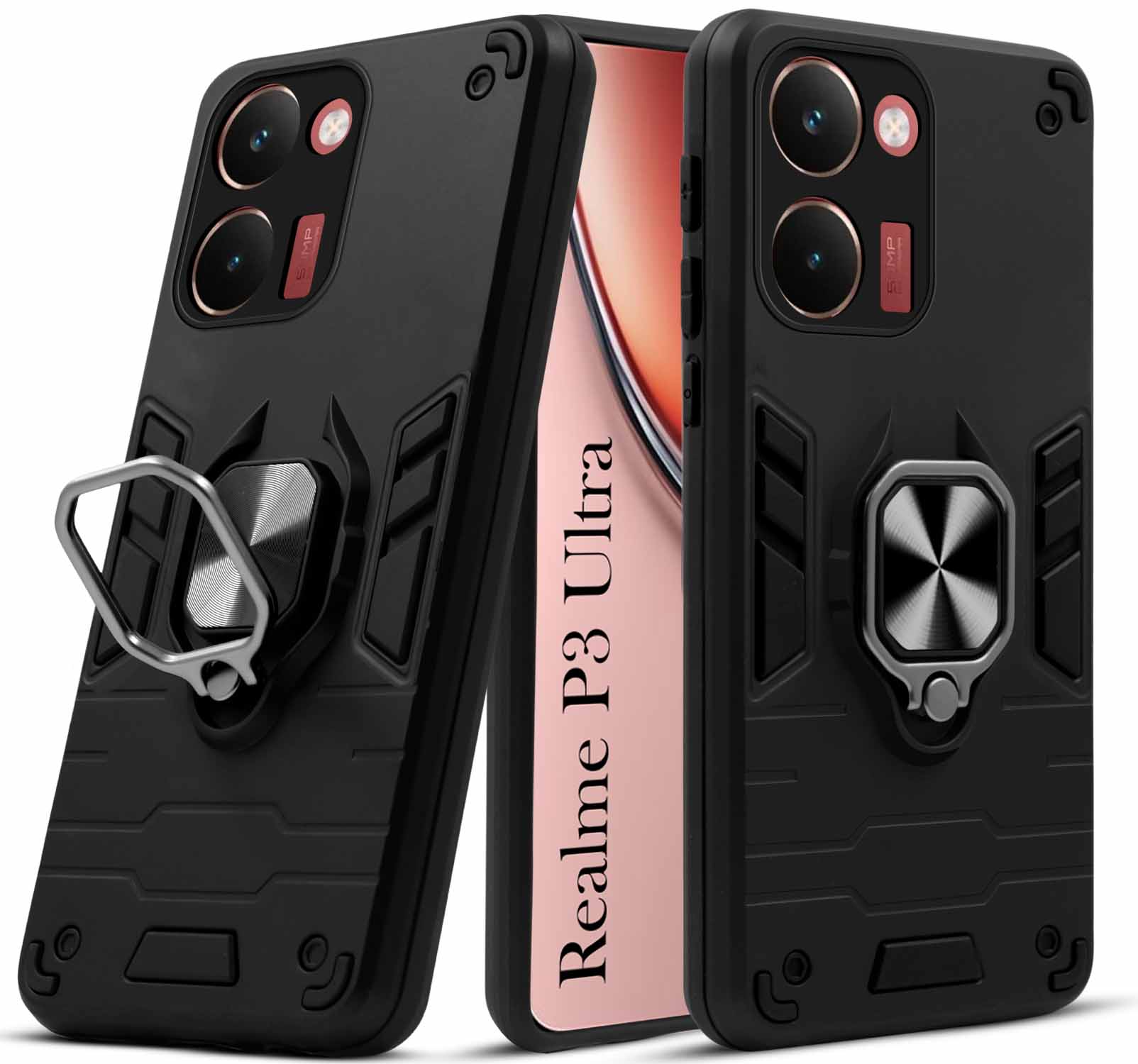 For Realme P3 Ultra Back Cover Case (Shockproof Polycarbonate Dual Layer Hybrid Armor)
