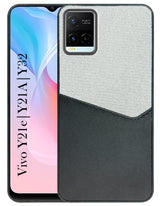 For Vivo Y21e | Vivo Y21A | Vivo Y32 Back Cover Case (Dual PU Leather Stitch | Professional Minimalist | Soft and Flexible)