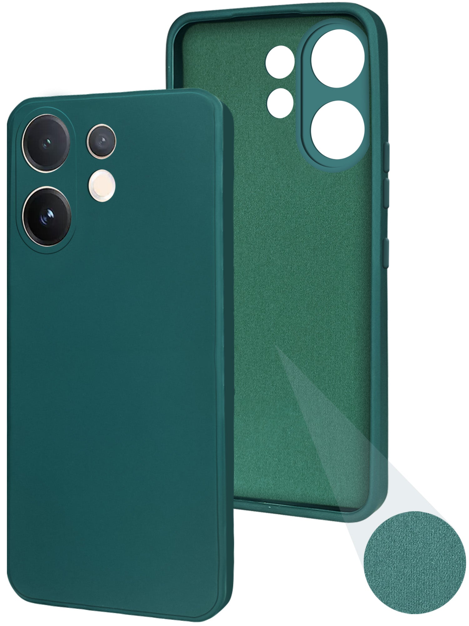 For Vivo V60 | Vivo T4 Pro Back Cover Case (Matte Finish Silicone with Inside Fiber cloth)