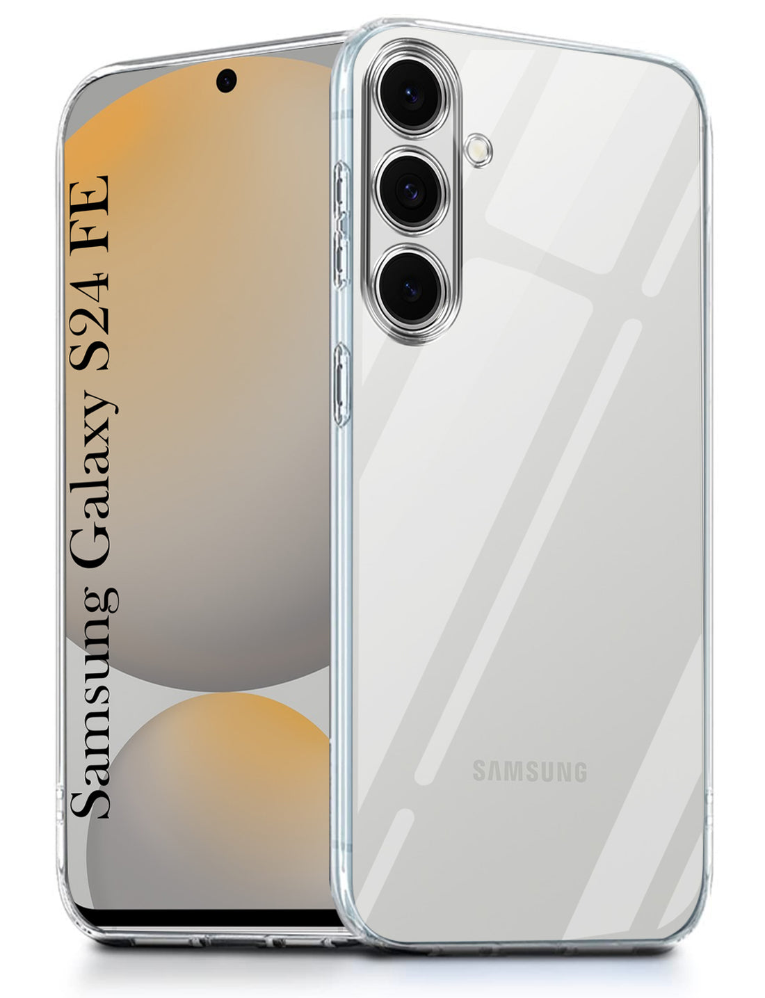 For Samsung Galaxy S24 FE Back Cover Case Silicone (Clear Shockproof Case with Camera Protection | Soft and Flexible | Transparent)