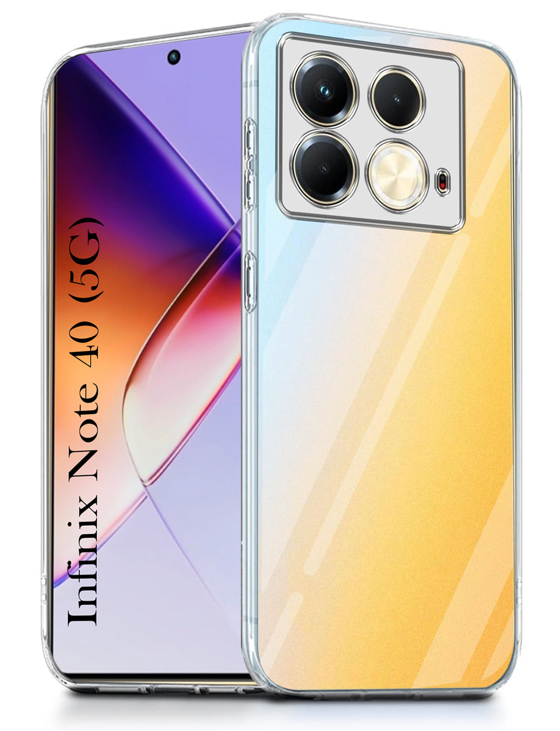 For Infinix Note 40 Back Cover  ( Silicone Clear Shockproof Case with Camera Protection | Soft and Flexible | Transparent)