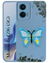 For Motorola Moto G96 Back Cover Case (Soft Butterfly Embroidery | Women Teen Girls | Camera Protection| Matte Silicone)