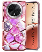 For Oppo F27 Pro | Oppo F27 Pro Plus Back Cover Case ( Dual Design Glitter Sparkle and Detachable Diamond Print Case | Soft and Flexible)