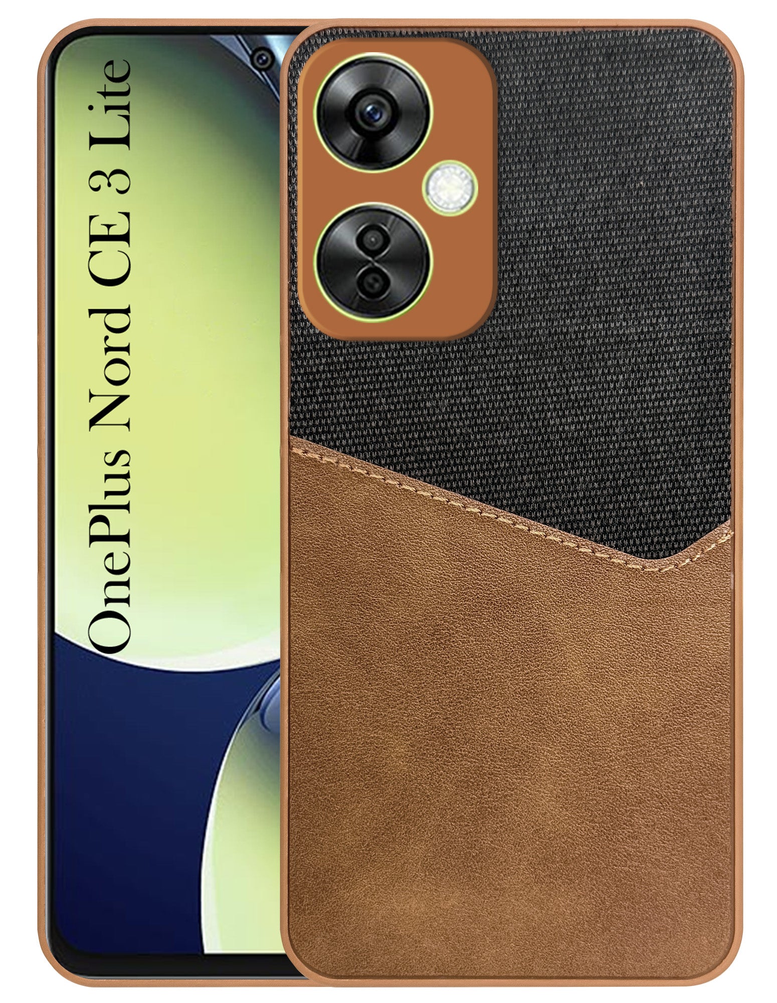 For OnePlus Nord CE 3 Lite Back Cover Case  (Dual PU Leather Stitch | Professional Minimalist | Soft and Flexible)
