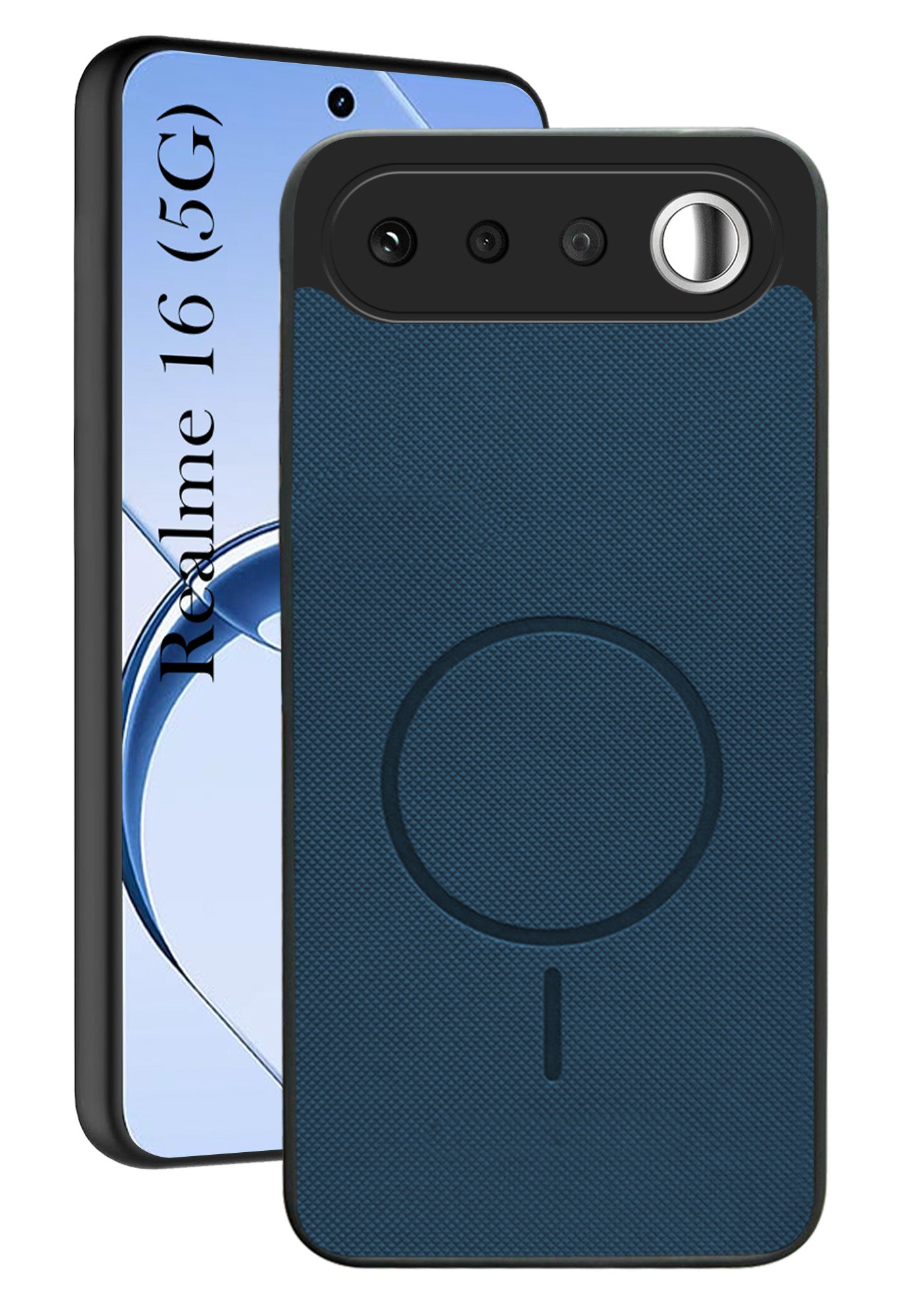 For Realme 16  Back Cover Case PU Leather (Texture Grip Design | Professional Minimalist | Camera Protection | Soft and Flexible)