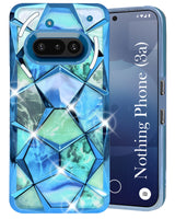 For Nothing Phone 3A 5G Back Cover Case(Dual Design Glitter Sparkle and Detachable Diamond Print Case | Soft and Flexible)