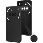 For Nothing Phone 3A Back Cover Case (Matte Finish Silicone with Inside Fiber cloth)