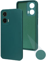 For Motorola Moto G35 5G Back Cover Case ( Matte Finish Silicone with Inside Fiber cloth)
