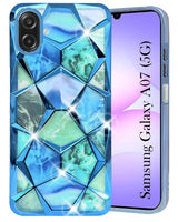 For Samsung Galaxy A07 5G Back Cover Case (Dual Design Glitter Sparkle and Detachable Diamond Print Case | Soft and Flexible)
