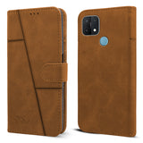 For Oppo A35 Flip Cover Case ( Stitched Leather with Magnetic Closure)