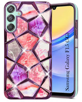 For Samsung Galaxy F15 5G Back Cover Case (Dual Design Glitter Sparkle and Detachable Diamond Print Case | Soft and Flexible)