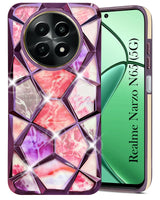 For Realme Narzo N65 5G Back Cover Case ( Dual Design Glitter Sparkle and Detachable Diamond Print Case | Soft and Flexible)