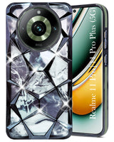 For Realme 11 Pro 5G | Realme 11 Pro Plus 5G Back Cover Case (Dual Design Glitter Sparkle and Detachable Diamond Print Case | Soft and Flexible)