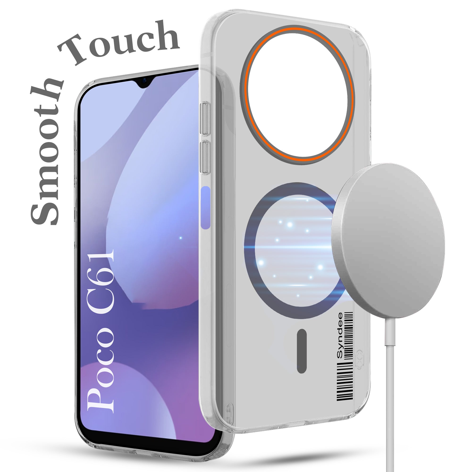 For Xiaomi Poco C61 Back Cover Case (Soft Touch | Camera Bump Protection | MagSafe Compatible | Matte Finish)