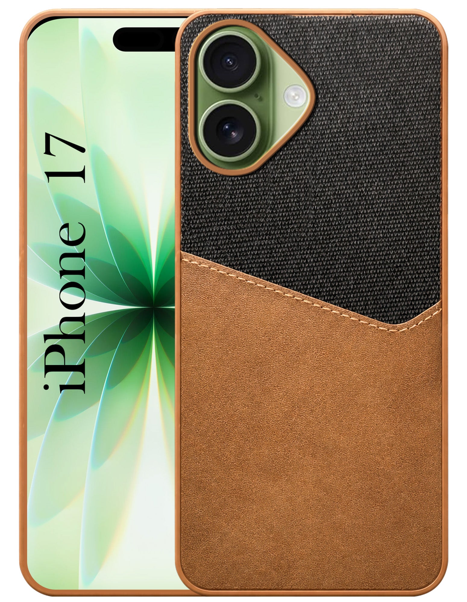 For Apple iPhone 17 Back Cover Case (Dual PU Leather Stitch | Professional Minimalist | Soft and Flexible)