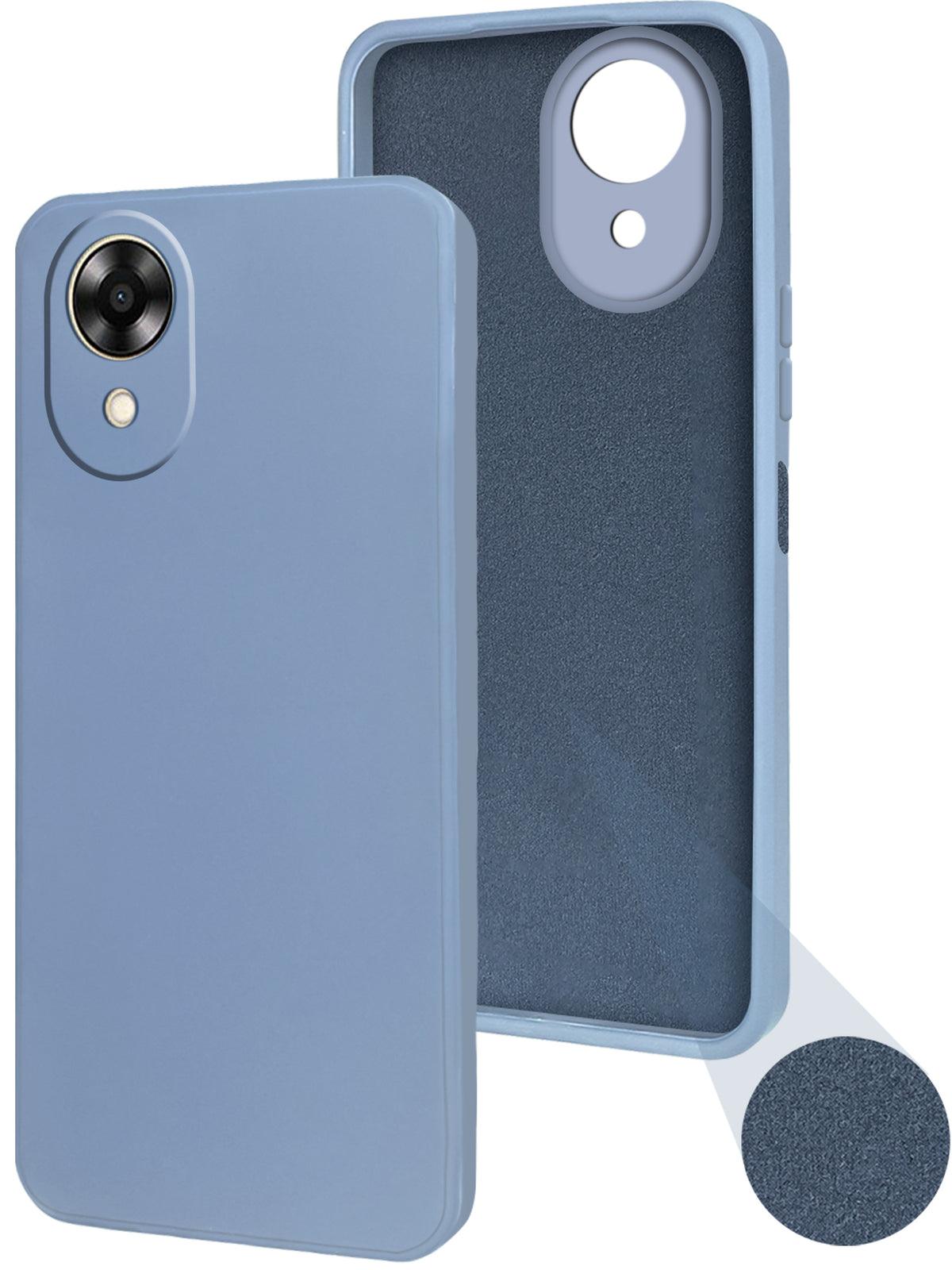 For Oppo A17K Back Cover Case (Inside Fiber Cloth | Elegant Professional Look)